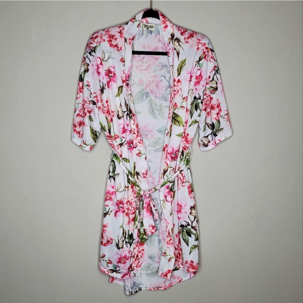 Show Me Your MuMu Brie Garden of Blooms Short Floral Robe One Size